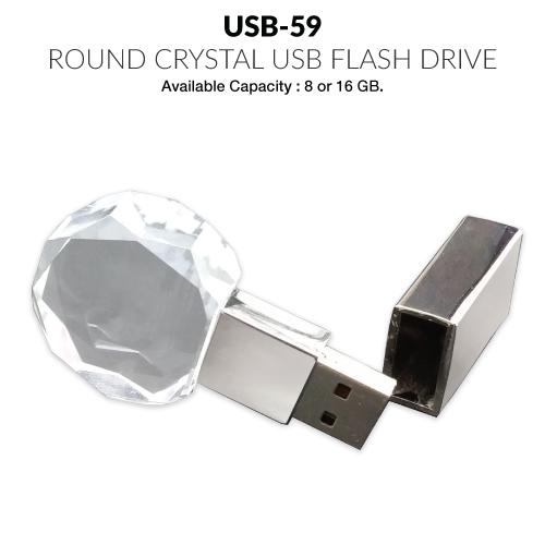 Round Crystal USB Flash