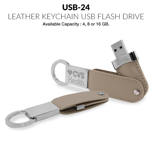 USB Flash with Leather Cover
