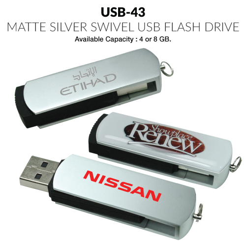 USB Flash Swivel Keychain