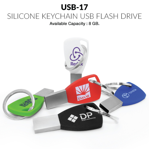 Silicone Keychain USB Flash Drives